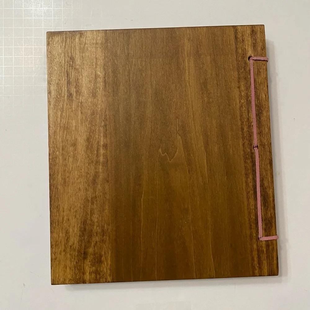 Vintage wood snapshots “ Memories are made Today” blank album for photography.